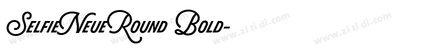 SelfieNeueRound Bold字体转换